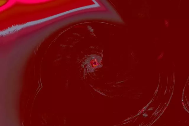 रेड स्पाइरलिंग वॉर्टेक्स नियॉन टनल VJLoops 3:2 सर्फेस 60fps स्क्रीनसेवर एनिमेशन