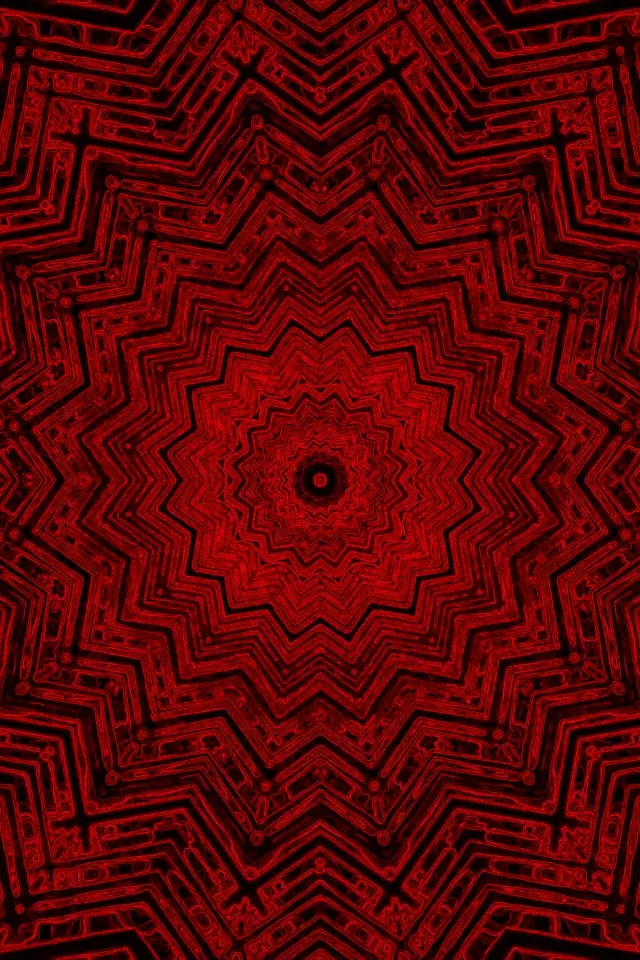 تونل نئون کالیدوسکوپ ستاره قرمز 2:3 پرتره عکس 60fps محافظ صفحه VJ Loop