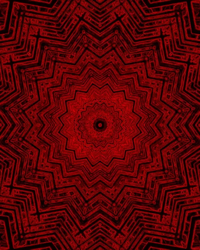Kaleidoskop Bintang Merah Terowong Neon VJLoops 4:5 Instagram 60fps Penyelamat Skrin