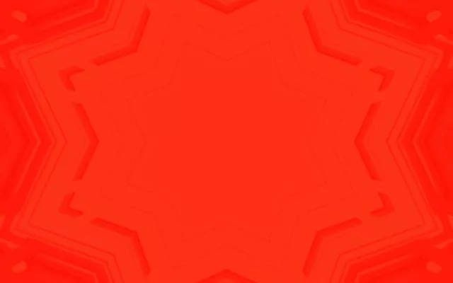 Strahlender roter Stern-Vortex erzeugt einen symmetrischen Neon-Tunnel-Effekt mit leuchtenden geometrischen Mustern in dieser abstrakten VJ-Loop-Bewegungsgrafik