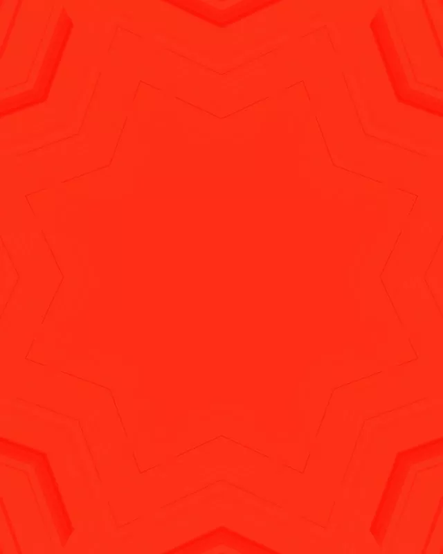 სიცოცხლე წითელი ნეონის გვირაბი სიმეტრიული ვარსკვლავის ვორტექსით, აბსტრაქტული მოძრაობის ფონის მარყუჟი VJ