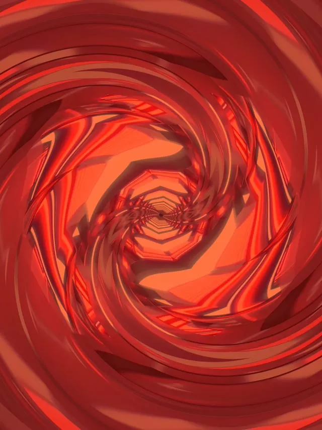 نفق النيون الأحمر دوامي دوامة VJLoops 3:4 iPad عمودي 60fps حافظة شاشة