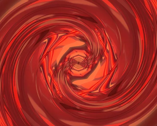 Tunnel ya Neon Jekundu Swirling Vortex 60fps 5:4 industrial Screensaver VJLoops