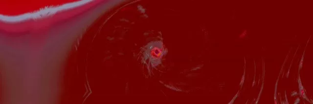 Red Swirling Neon Tunnel 3:1 Triple Wide 60fps VJLoops Screensaver