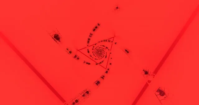 Red Triangle Spiral Screensaver 4k uhd 60fps Vj Loop