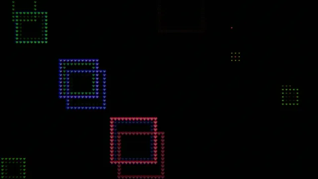 Retro pixel art hearts 4K seamless loop motion background