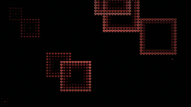 Romantic 4K heart particles animation loop for video backgrounds