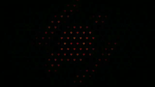 Romantic falling hearts 4K ultra HD looping background for video