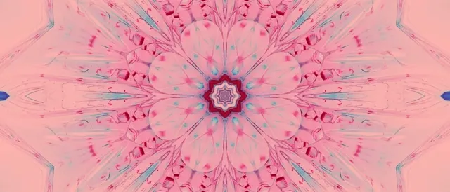 Túinéal Neon Kaleidoscope Bláth Bándearg VJLoops 21:9 Ultrawide 60fps Scáileánaoir