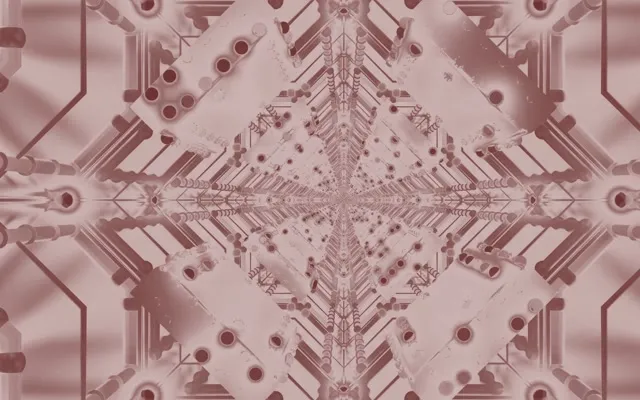 VJ Loop Neon Tunnel Ros Kaleidoscope 16:10 Macbook 60fps Skärmsläckare