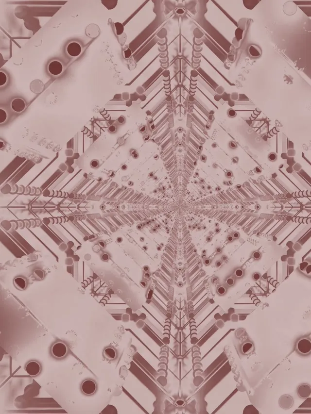 Neon Tunnel Rose Fractal Kaleidoscope Vj Loop 3:4 iPad Portrait 60fps Screensaver