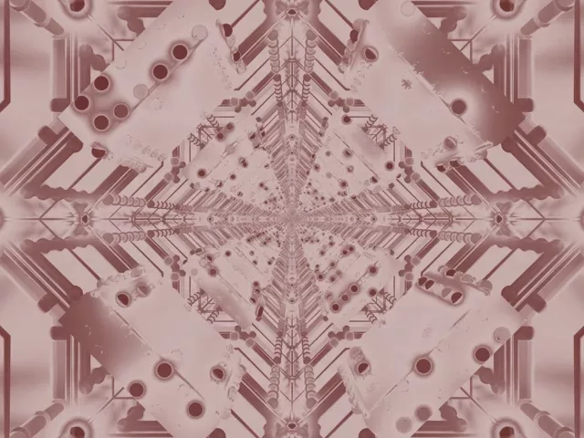 VJループ ネオントンネルローズピンク万華鏡 4:3 クラシック 60fps スクリーンセーバー