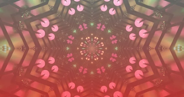 Tunnel Hexagone Rose Économiseur d'écran PC 4K UHD 60fps VJLoops Visuels