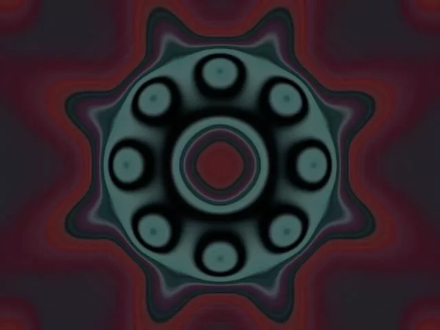 Rotating Neon Tunnel Gear 4:3 Classic 60fps VJ Loop Screensaver