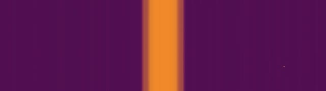 SOLIS 1: Attēls parāda minimālistu Neon-tuneļa ar vertikālu oranžu/dzeltenu