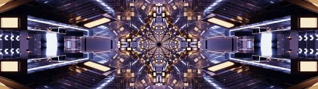 Soilsiú Scáileáin Neon Tunnel Fractal Kaleidoscope 32:9 Super Ultrawide 60fps VJ Loop