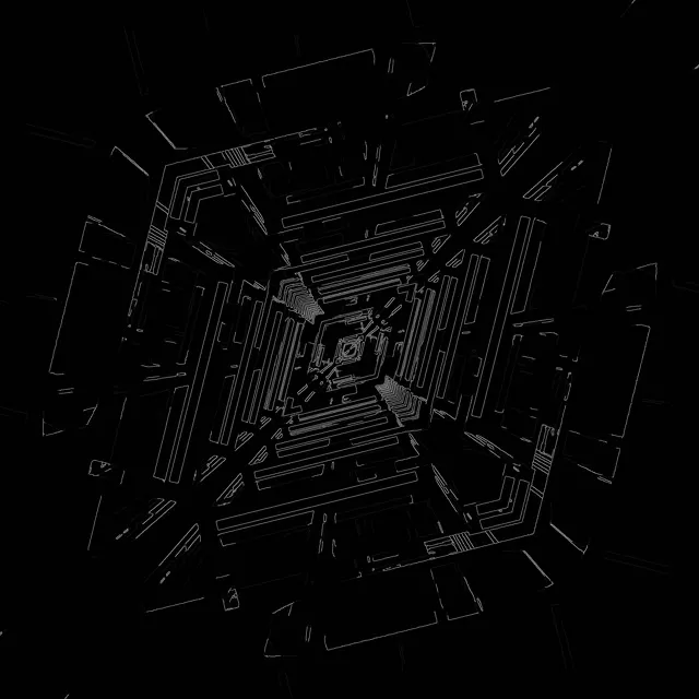 Neon Tunnel Wireframe Vortex VJ Loop 1:1 Square 60fps Screensaver
