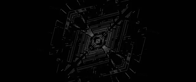 Neon Tunnel Wireframe Maze Vortex VJ Loop 2.39:1 Cinemascope 60fps Screensaver