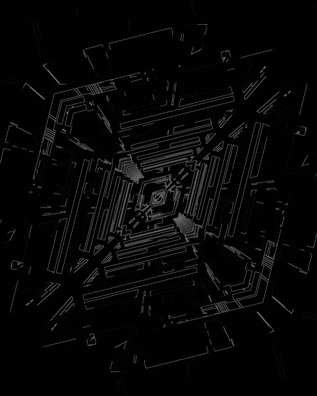Neon Tunnel Sci-Fi Corridor VJ Loop 4:5 Instagram 60fps Screensaver