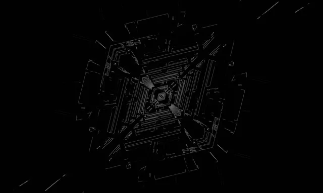 Neon Tunnel Wireframe Maze Vortex Vj Loop 5:3 Wide 60fps Screensaver