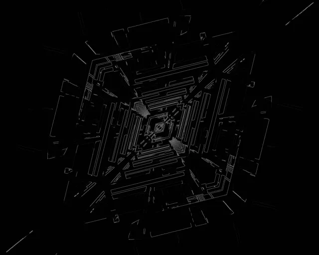Neon Tunnel Industrial Grid Vortex Vj Loop 5:4 industrial 60fps Screensaver