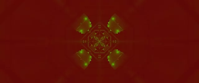 Tunel Neon Jeshil Oktagon Vorbull Ruajtësi Ekrani 2.39:1 Cinemascope 60fps Vj Loop