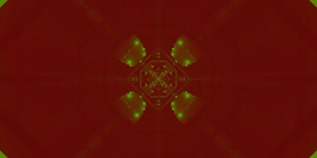 Tunel Neon Verde Octagon Vortex VJLoops 2:1 Univisium 60fps Screensaver