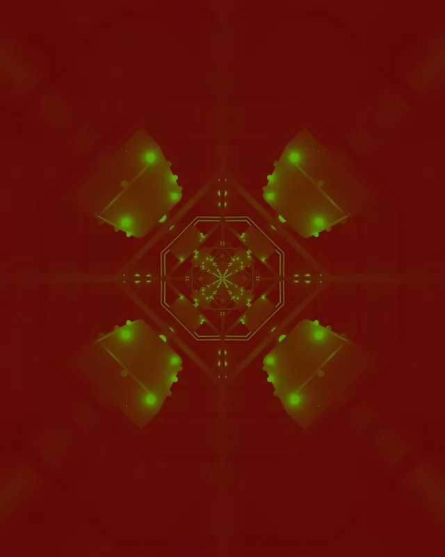 מנהרת ניאון מתומן ירוק מערבולת VJ Loop 4:5 Instagram 60fps שומר מסך