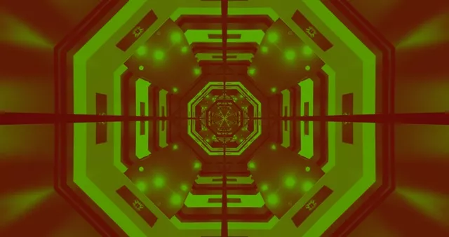 সাই-ফাই অক্টাগন নিয়ন টানেল 4K UHD 60fps লাইভ ওয়ালপেপার স্ক্রিনসেভার