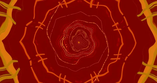 Screensaver 4K UHD 60fps VJ Loop Yellow Red Spiral