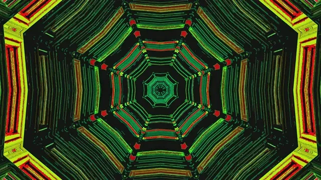 Screensaver windows 11 4k uhd 60fps green red hexagon vj loop