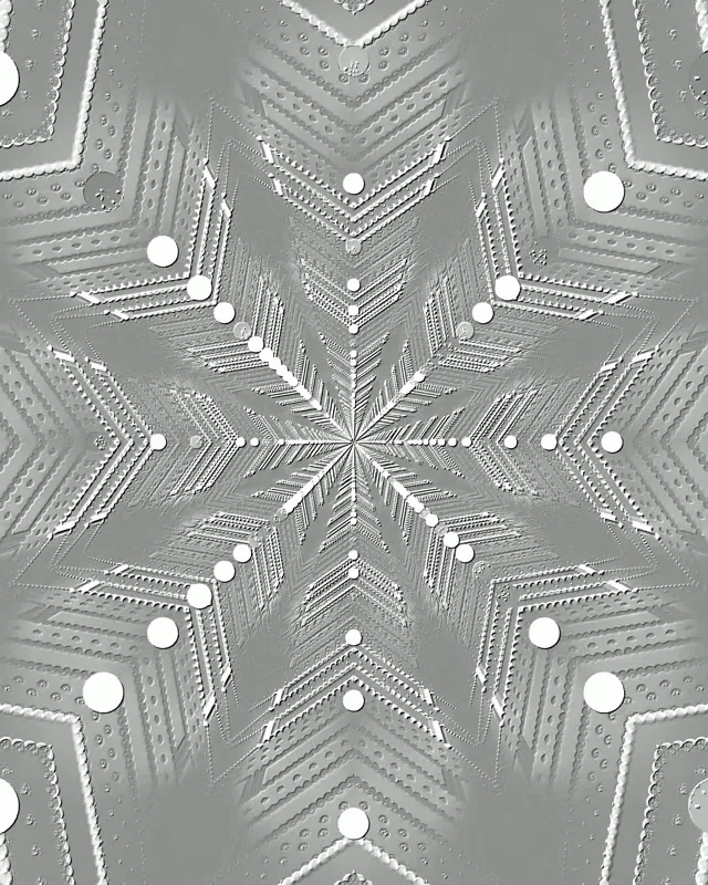 Tunel Neon Argintiu Fractal Fulg de Zăpadă 60fps 4:5 Instagram Screensaver PC Vj Loop