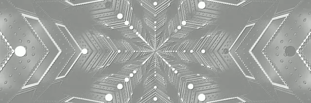 Sølv Neontunnel Snøfnugg 3:1 Trippel Bred 60fps Skjermsparer VJ Loop