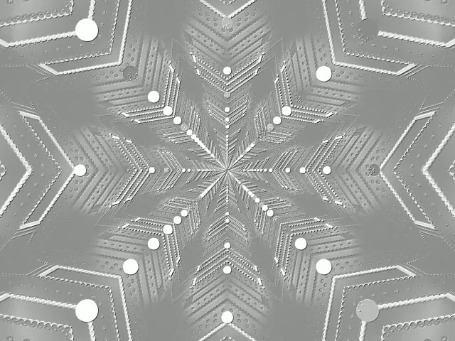 Srebrn Neon Tunel Snežinka 4:3 klasičen 60fps Ohranjevalnik Zaslona VJ Loop