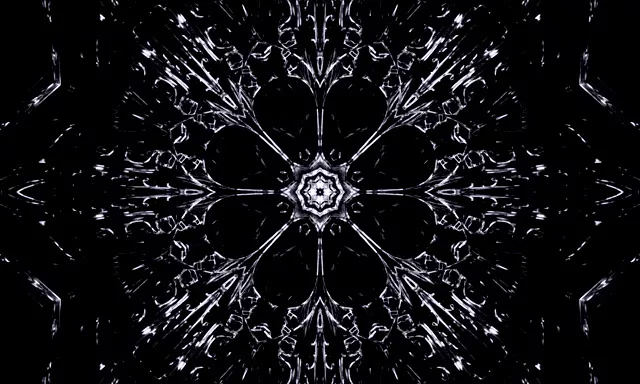 Ezüst Neon Alagút Hópehely Képernyővédő 5:3 széles 60fps Vj loop