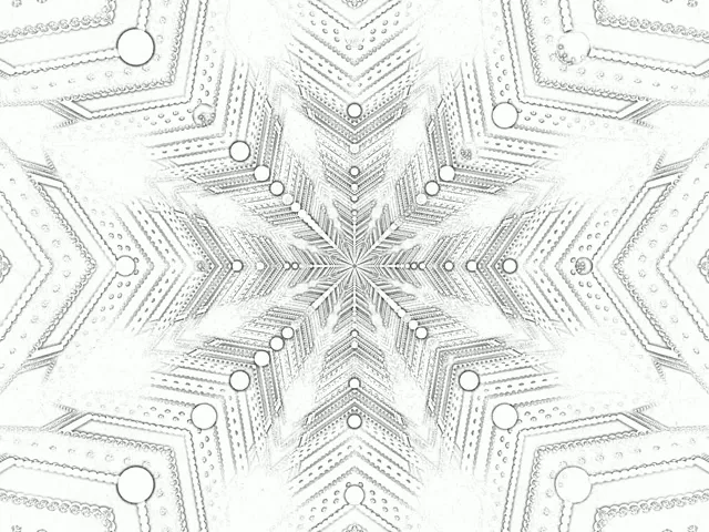 Snowflake Neon Tunnel Screensaver 4:3 Classic 60fps VJ Loop