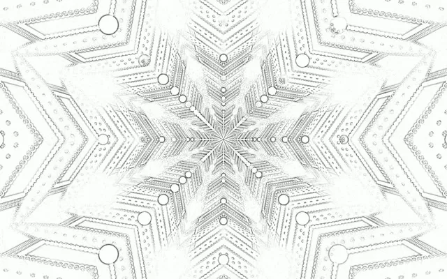 Hópehely Neon Alagút Képernyővédő 60fps 16:10 MacBook VJ Loop Fehér Fraktál