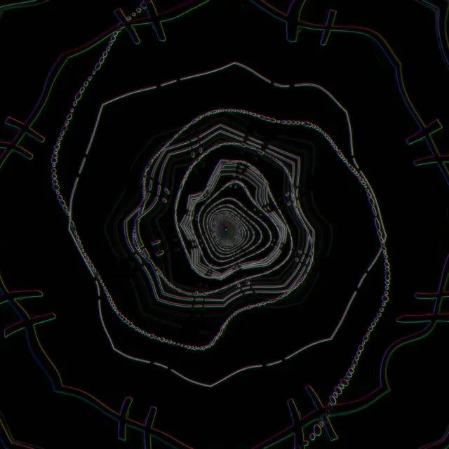 Spiraling Hexagon VJ Loop 1:1 Square 60fps Screensaver