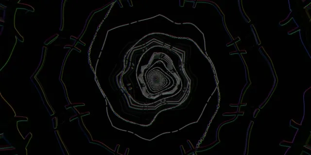 Spiraling Hexagon Vortex 2:1 Univisium 60fps Screensaver