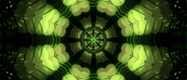 Spiraling Kaleidoscope 21:9 Ultrawide 60fps Screensaver VJ Loop