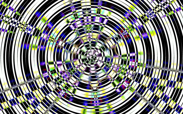 Spiraling Kaleidoscope Vortex 16:10 Macbook 60fps VJ Loop Screensaver