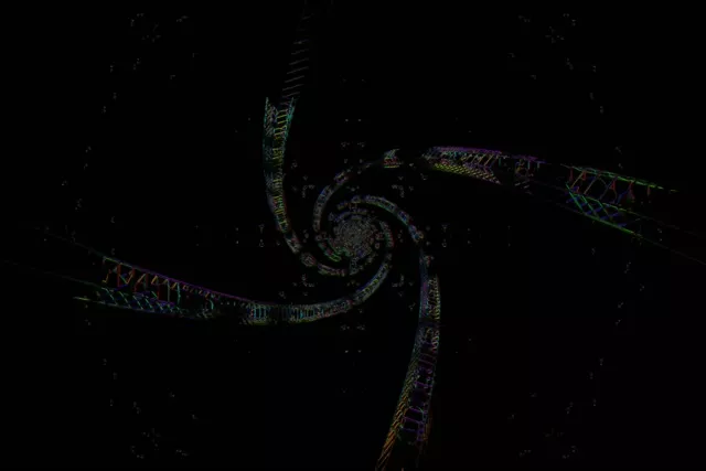 Spiraling Neon Tunnel VJ Loop 3:2 Surface 60fps Screensaver