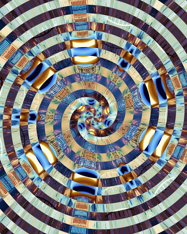 Spiraling Neon Tunnel VJ Loop 4:5 Instagram 60fps Screensaver