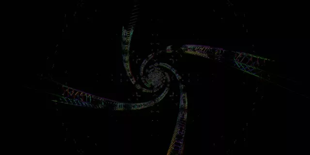Spiraling Neon Tunnel VJ Loop 60fps 2:1 Univisium Screensaver