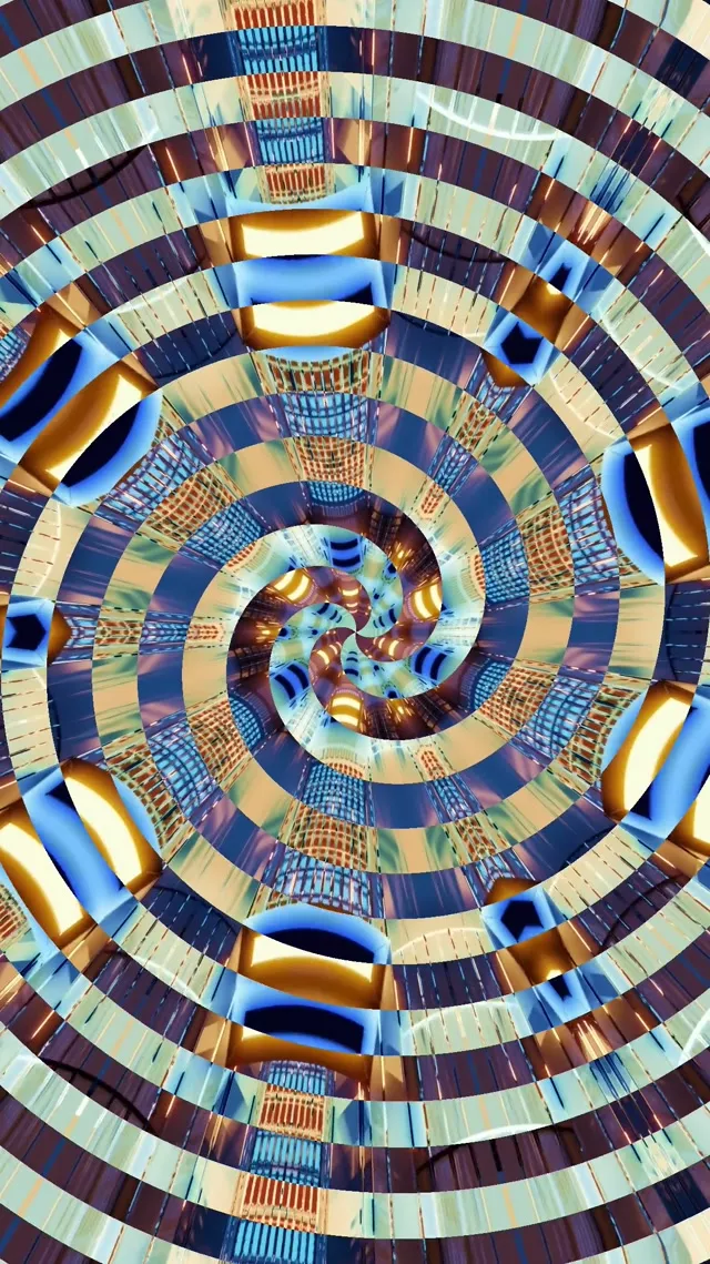 Spiraling Neon Tunnel VJ Loop 9:16 Reels 60fps Screensaver