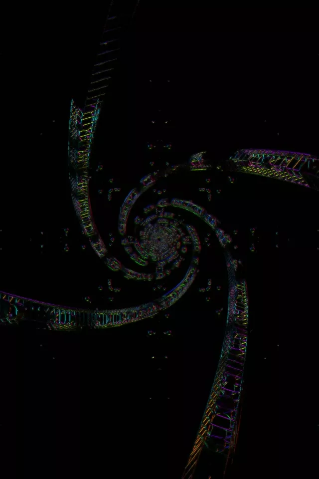 Spiraling Neon Tunnel Vortex 2:3 Portrait 60fps Screensaver Loop