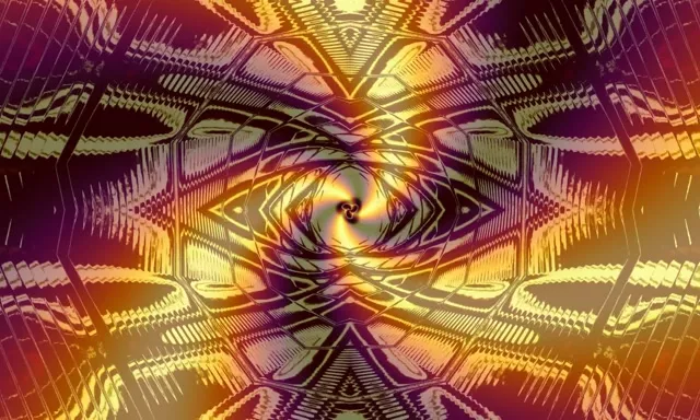 Spiraling Neon Tunnel Vortex | 5:3 Wide 60fps Screensaver Loop ห้องโถงเนียน