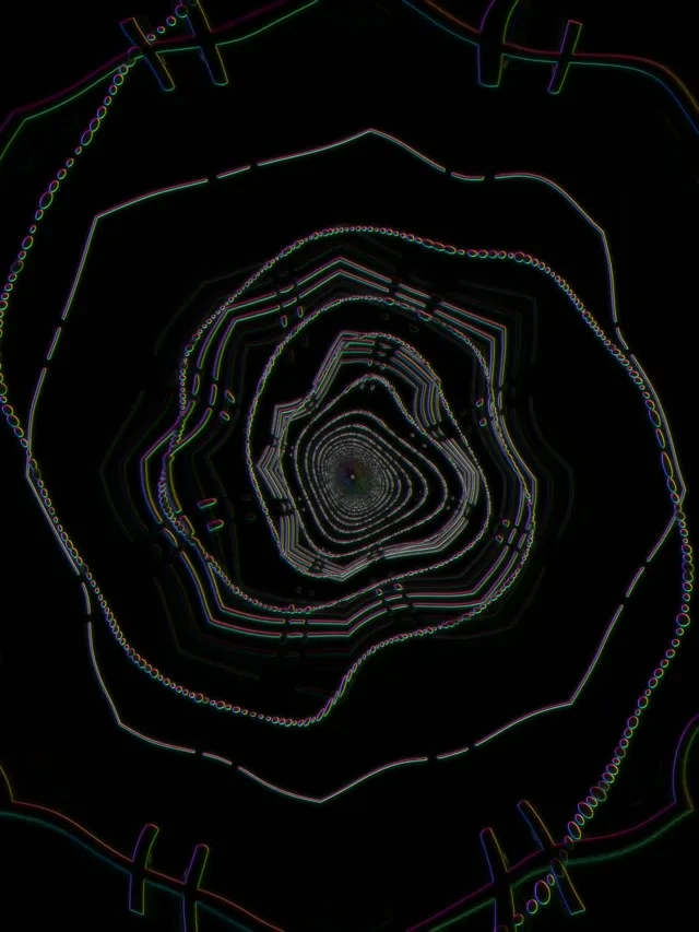 Spiraling Octagon Vortex VJ Loop 3:4 iPad 60fps Screensaver