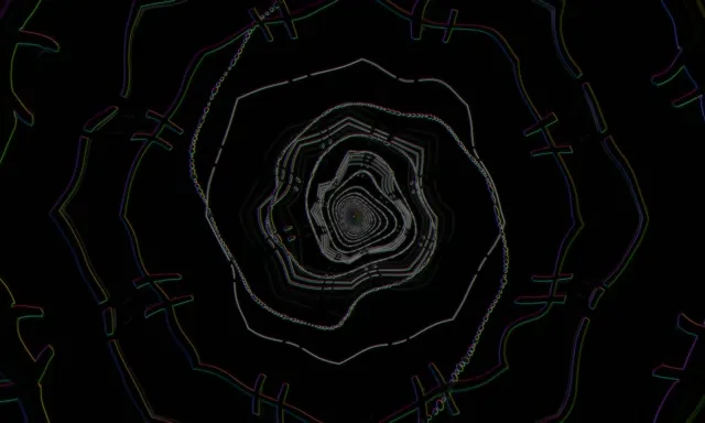 Spiraling Octagon Vortex VJ Loop 5:3 Wide 60fps Screensaver