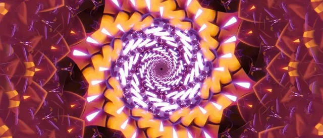 Spiraling Purple Neon Tunnel 21:9 Ultrawide 60fps VJLoops Screensaver